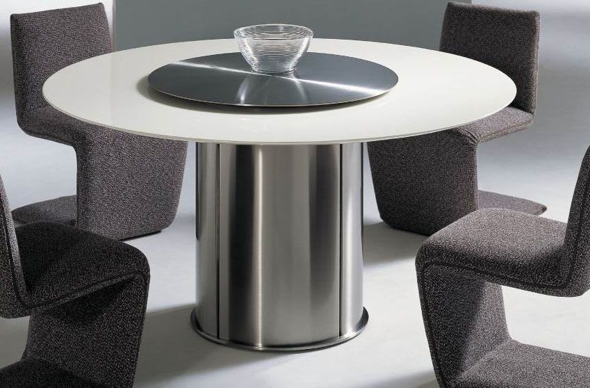 幾何美居 現代北歐風格天然大理石可旋轉餐廳用餐桌